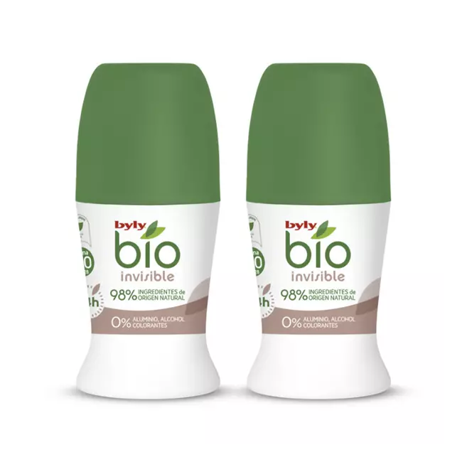 Roll-On Deodorant BIO NATURAL 0% INVISIBLE Byly (2 pcs)