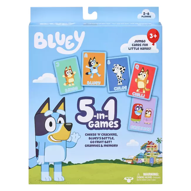 Bluey 5 In 1 Card Game