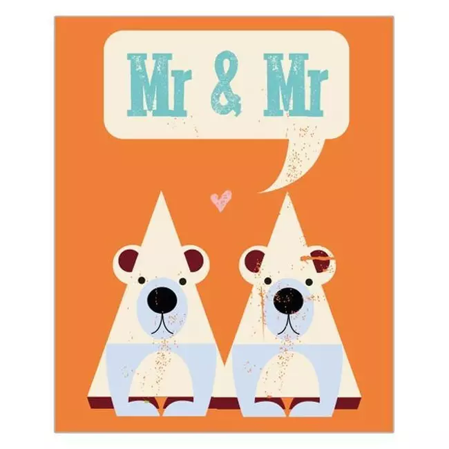 Lb09 Mr & Mr Postcard