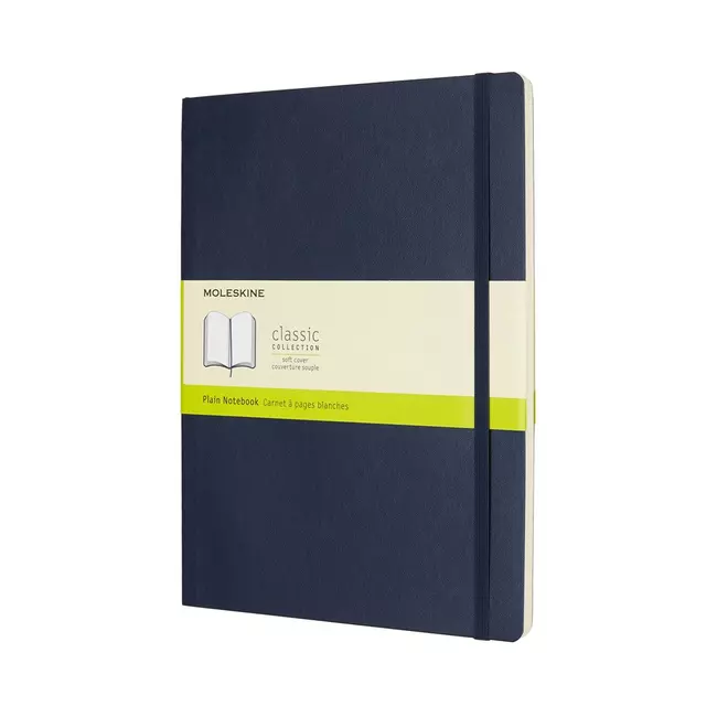 Classic Plain Notebook Xl Blue (soft Cover)
