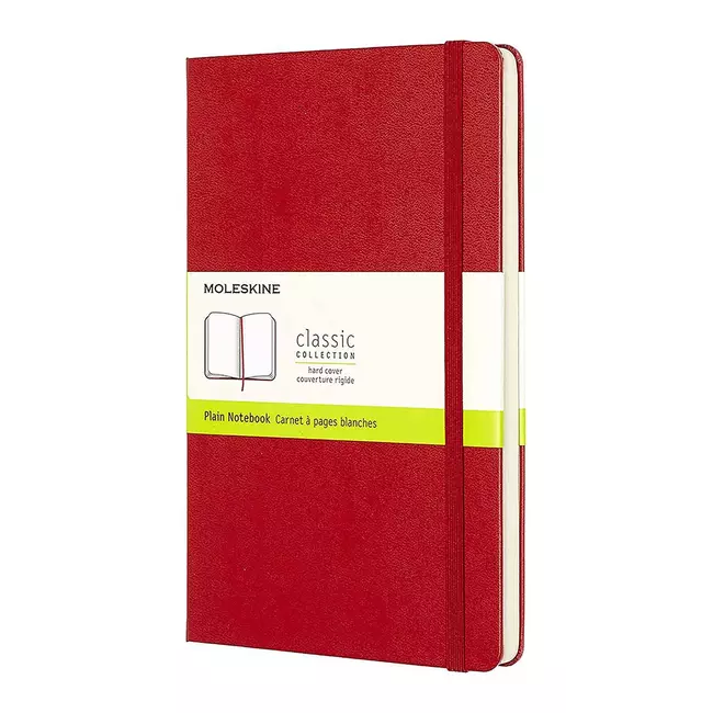 Classic Plain Notebook Lg Red (hard Cover)