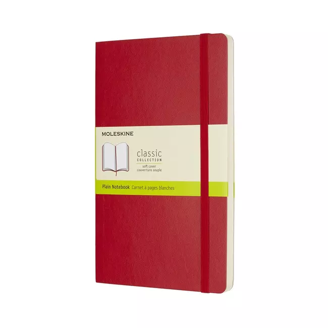 Classic Plain Notebook Lg Red (soft Cover)