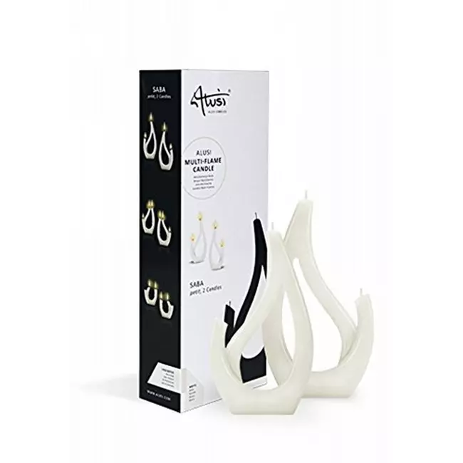 Candle Saba Petit White (pack Of 2 Candles)
