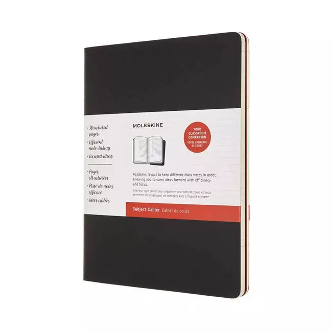 Cahier Subject Journal Xl Black/red (set Of 2)