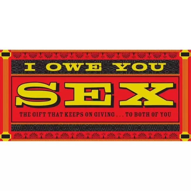 I Owe You Sex Card