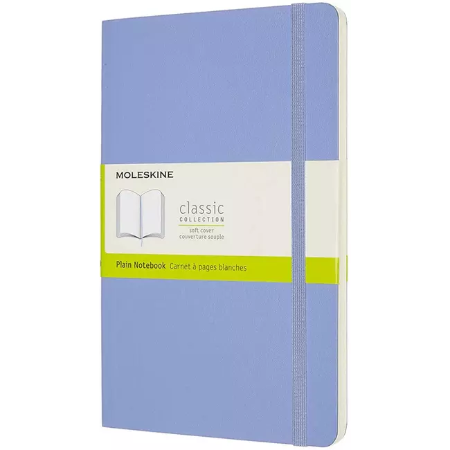 Classic Plain Notebook Large Hydrangea Blue (soft Cover) Moleskine