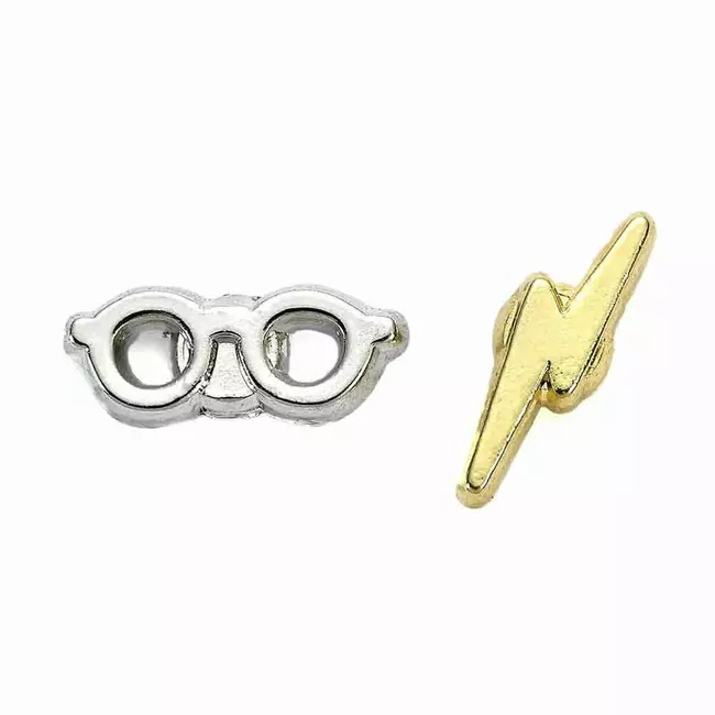 Official Harry Potter Lightning Bolt And Glasses Stud Earrings