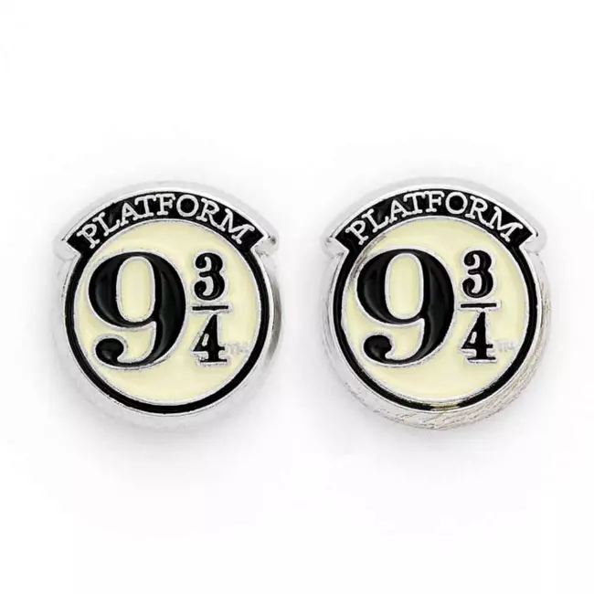 Official Harry Potter Platform 9 ¾ Silver Plated Stud Earrings