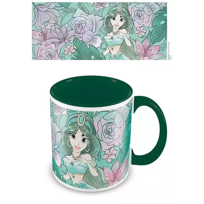 Aladdin (floral Jasmine) Green Inner Coloured Mug