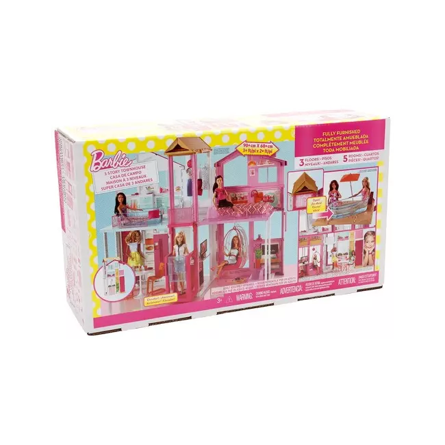 Keshtjelle Barbi Pink 3 Story Townhouse