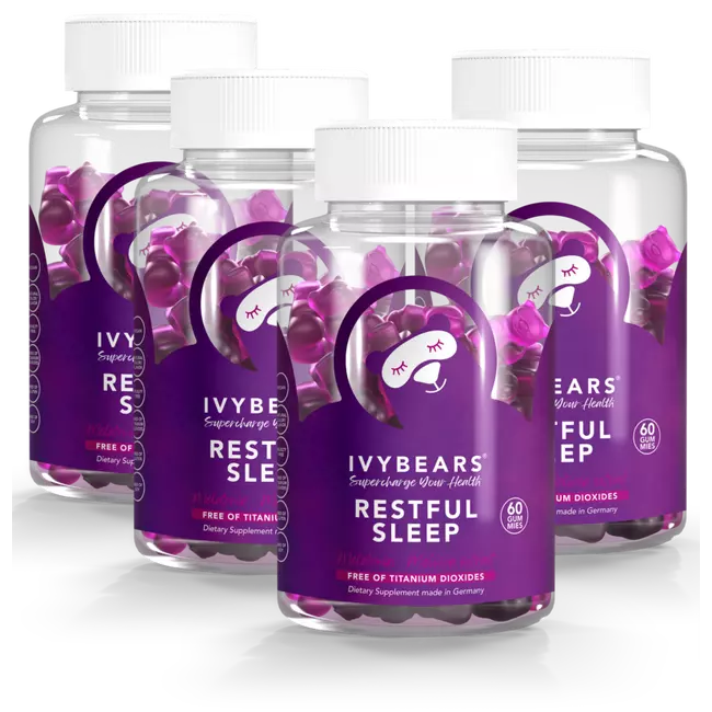 Bundle: 4x IvyBears Restful Sleep Vitamins