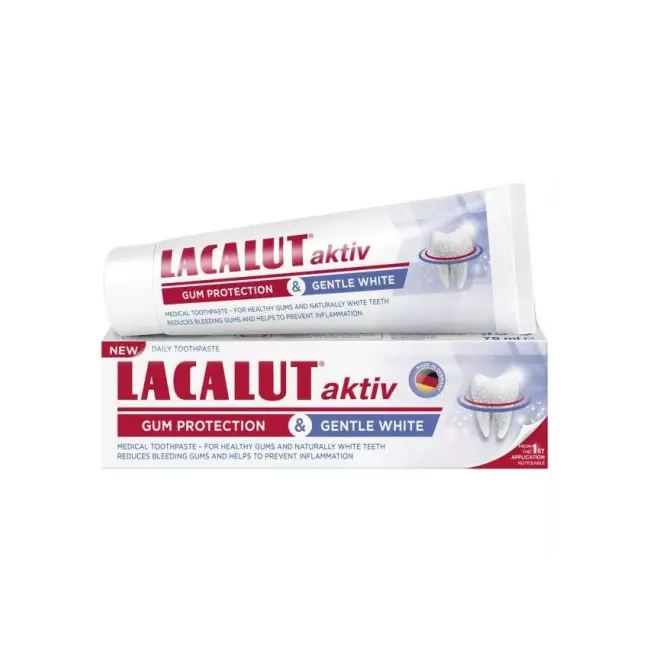 Toothpaste - Lacalut Aktiv Gentle White with Hyaluron 75 ml