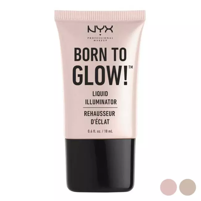 Highlighter Born To Glow! NYX (18 ml), Ngjyrë: rreze dielli 18 ml, Ngjyrë: rreze dielli 18 ml