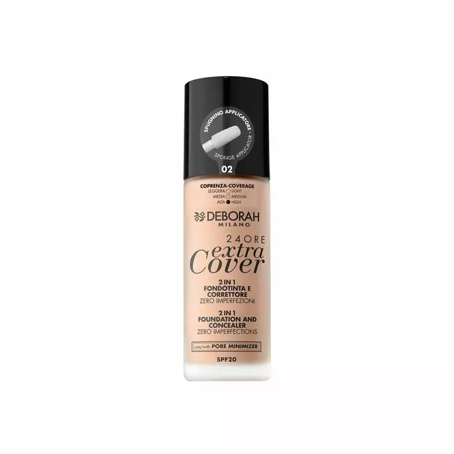 Crème Make-up Base 24 Ore Extra Cover Deborah Nº 02