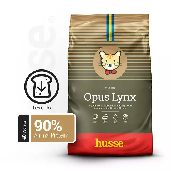 Opus Lynx, | Crunchy, gluten-free, cat food for cats with sensitive skin and stomach, Weight: 7 kg