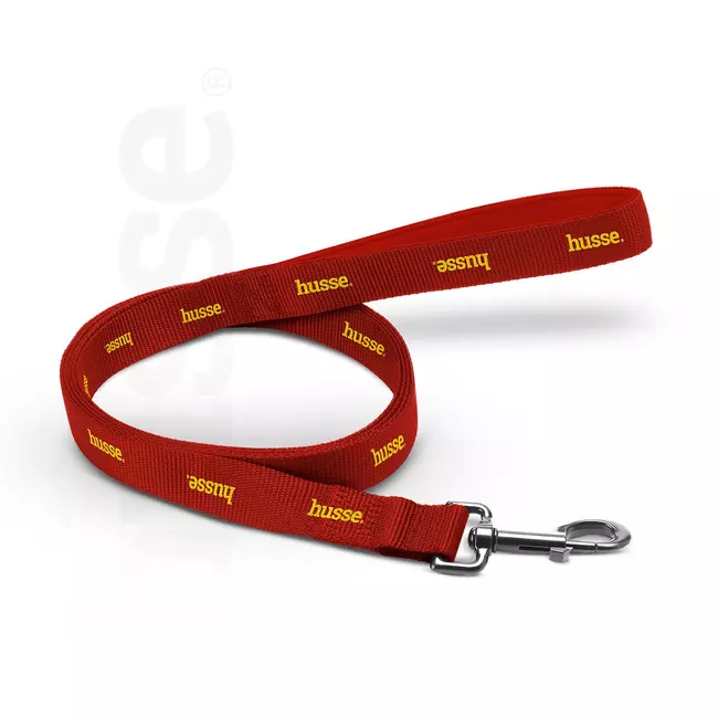 Leash, Long | Red nylon strap for dog with round handle