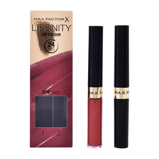 Women's Cosmetics Set Lipfinity Max Factor (2 pcs), Ngjyrë: 070 - Hije pikante, Ngjyrë: 070 - Hije pikante
