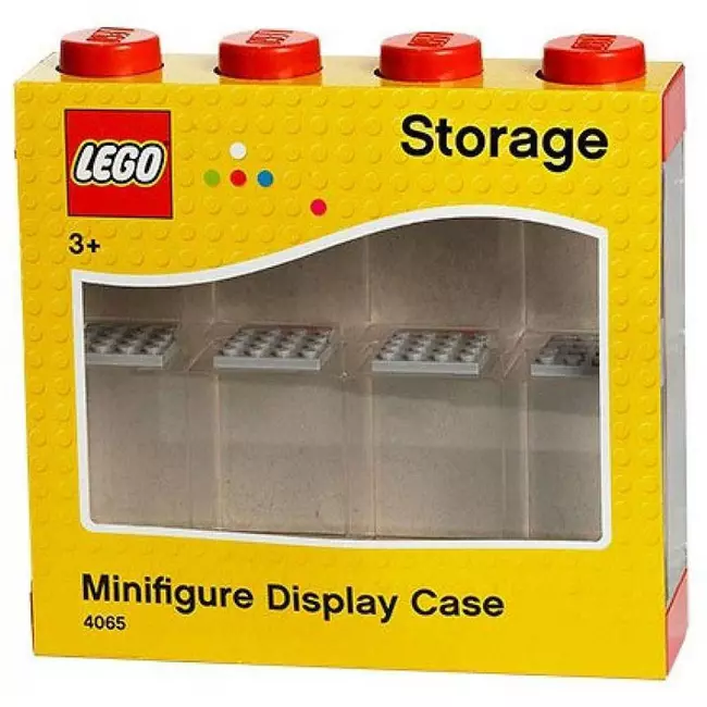Kutia e ekranit për minifigurat e ruajtjes Lego 4065 e kuqe