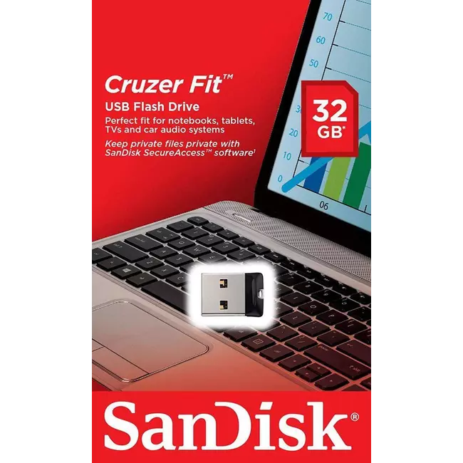 Usb 32GB SanDisk Cruzer Fit Flash Drive [17179]