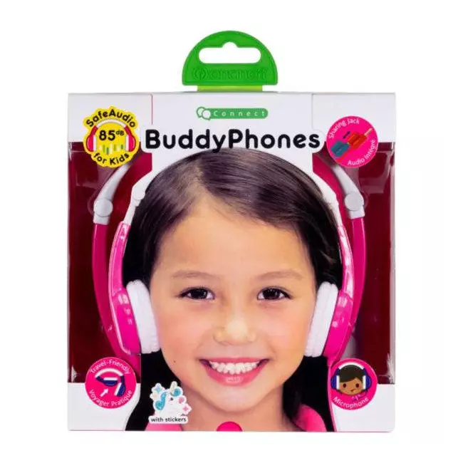 Headphone BuddyPhones Connect Pink