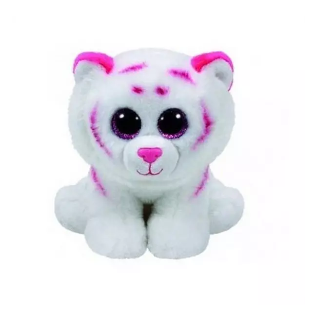 Plush Ty Beanie Babies Tabor Pink/White Tiger 15Cm