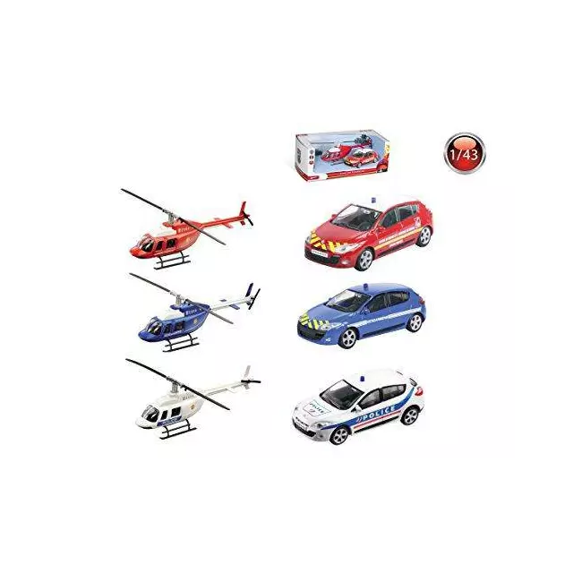 Vehicle Mondo Motors Security France Helicopter/Car 1:43