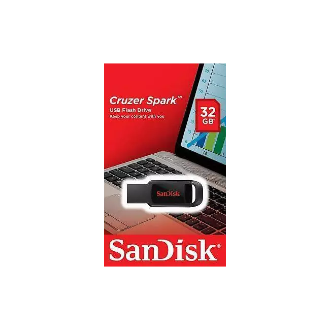 Usb 32GB SanDisk Pendrive Cruzer Spark 2.0 Flash Drive [16742]