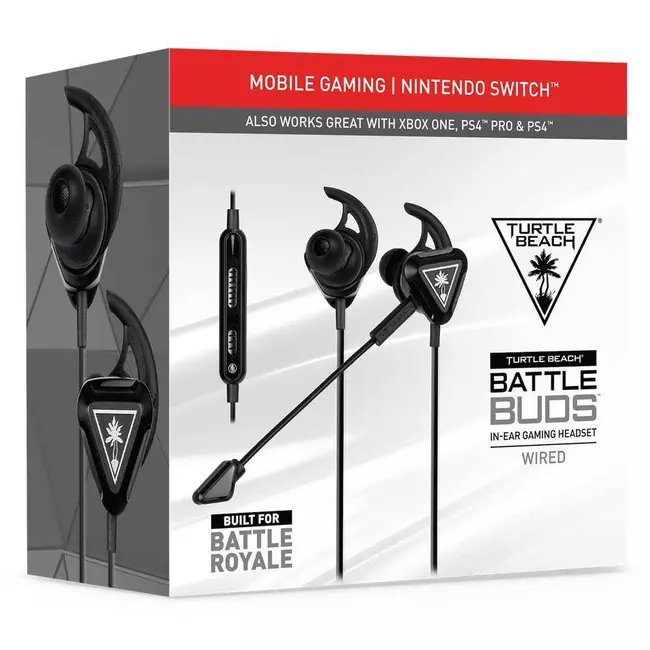 Headset Turtle Beach BattleBud Mobile/Nintendo Switch/PS4/Xbox One (Black)