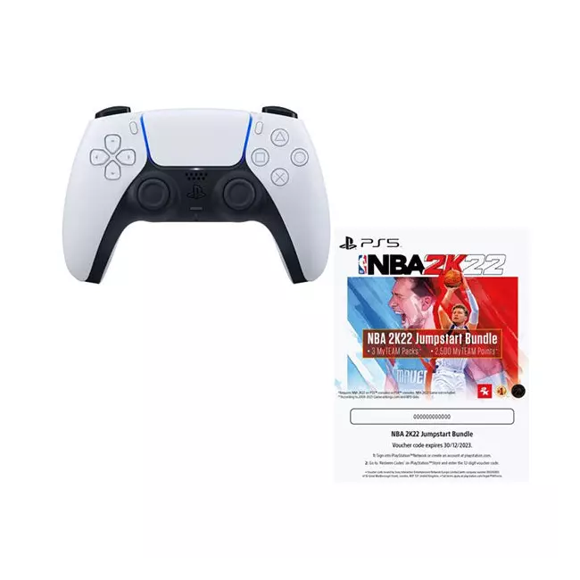 Pack Sony Dual Sense White + NBA 2K22 PS5