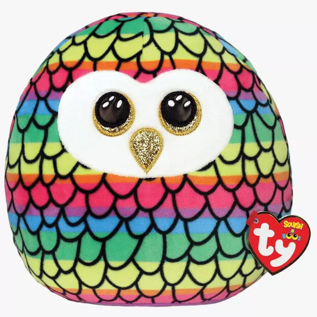Pelush Ty Squish-A-Boos Owen Owl shumëngjyrësh 30cm