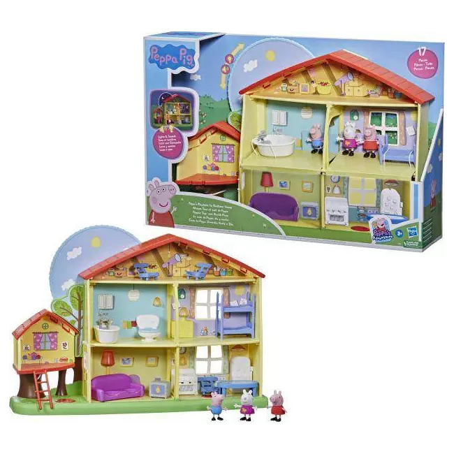 Set Peppa Pig Peppas Playtime to Bedtime House