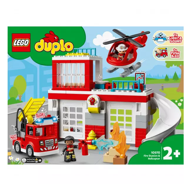Lego Duplo Fire Station & Helicopter 10970