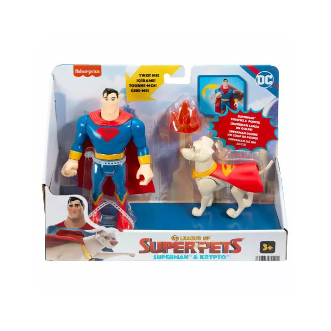 Fisher Price DC League Of Super Pets Superman & Krypto