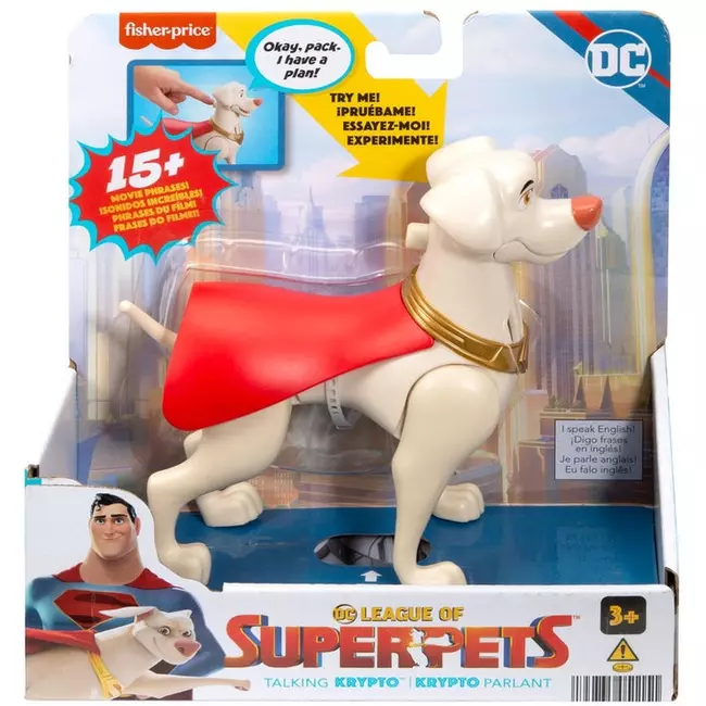 Fisher Price DC League Of Super Pets Talking Krypto 15+ Movie Phrases