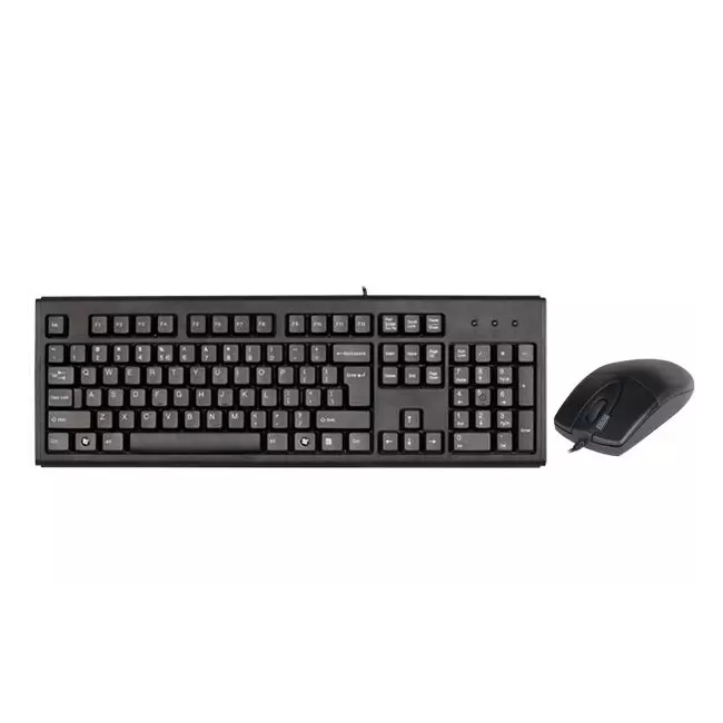 Bundle A4Tech KM-720620D Keyboard / Mouse USB Black US Black