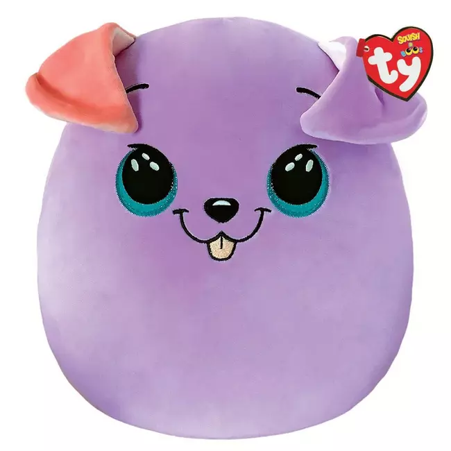 Plush Ty Squish-A-Boos Bitsy Purple Dog 30cm