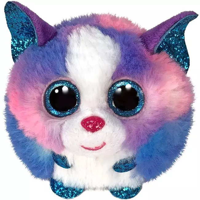 Plush Ty Puffies Cleo Multicolor Husky