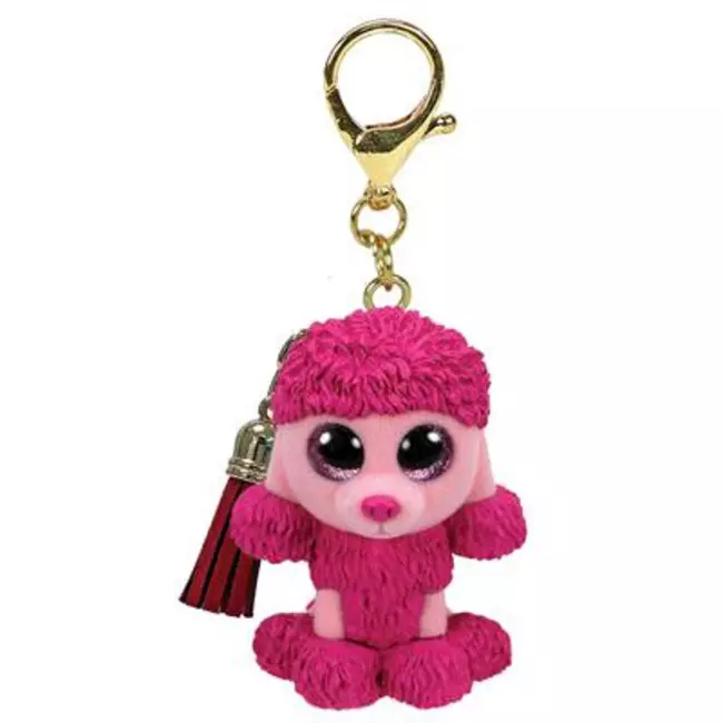 Plush Ty Mini Boos Key Clip Patsy Pink Poodle
