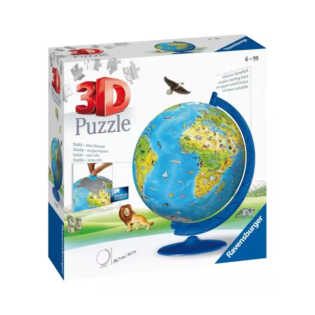 Puzzle Ravensburger 3D Children's World Globe 180Pcs
