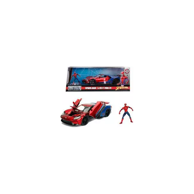 Vehicle Jada Marvel Ford GT 2017 With Spider-Man 1:24