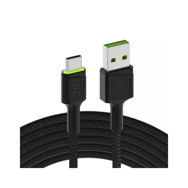 Cable 1.2m , Green Cell USB-A to USB-C