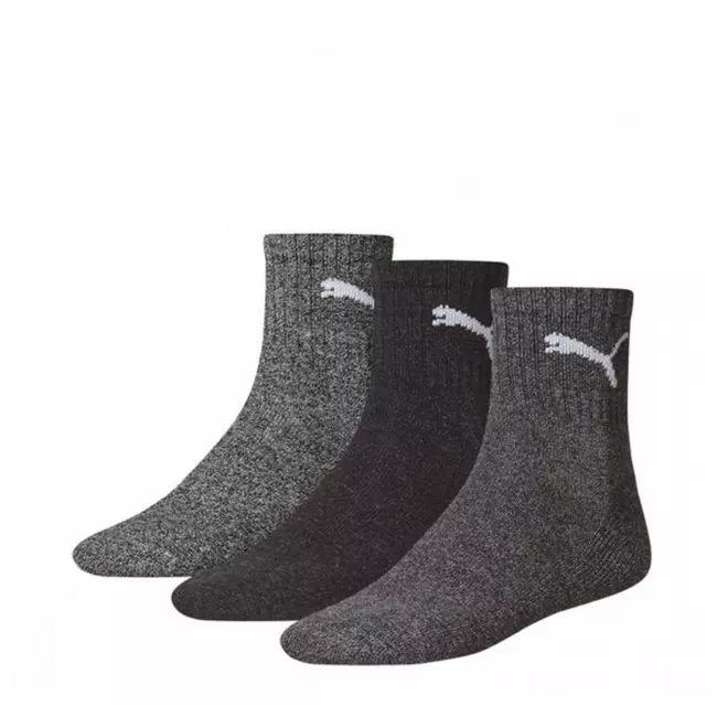 Sports Socks Puma SHORT CREW (3 Pairs) Grey, Foot Size: 35-38, Size: 35-38