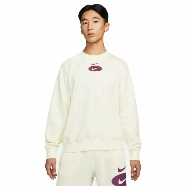 Men’s Sweatshirt without Hood Nike Swoosh League White, Size: 2XL