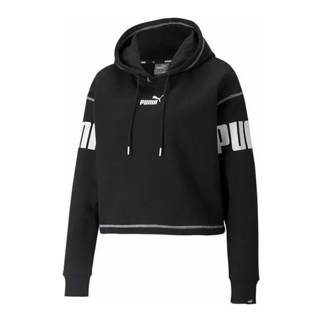 Hoodie Puma Power Fl E zezë, Madhësia: M