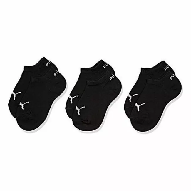 Ankle Sports Socks Puma Kids Quarter CDT 3 pairs, Color: Black, Size: 23-26