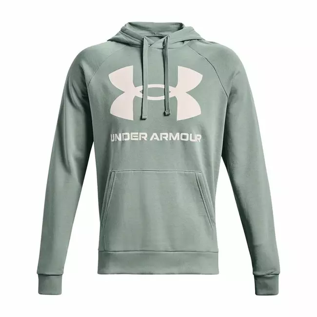 Hoodie për burra Under Armour Rival Big Logo jeshile, Madhësia: S