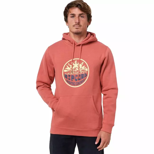 Hoodie për meshkuj Rip Curl Down The Line Salmon, Madhësia: XL