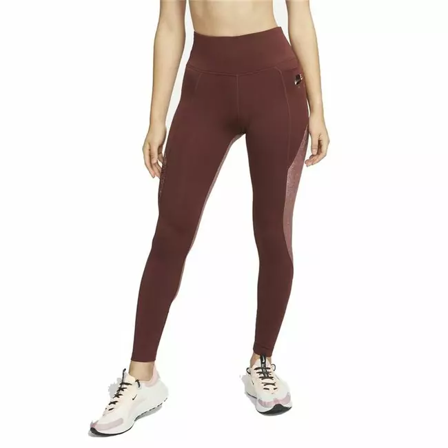Sport leggings for Women Nike Air Dri-FIT Fast Brown, Size: S