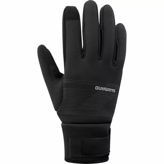 Cycling Gloves Shimano Windbreak Thermal Black, Size: M
