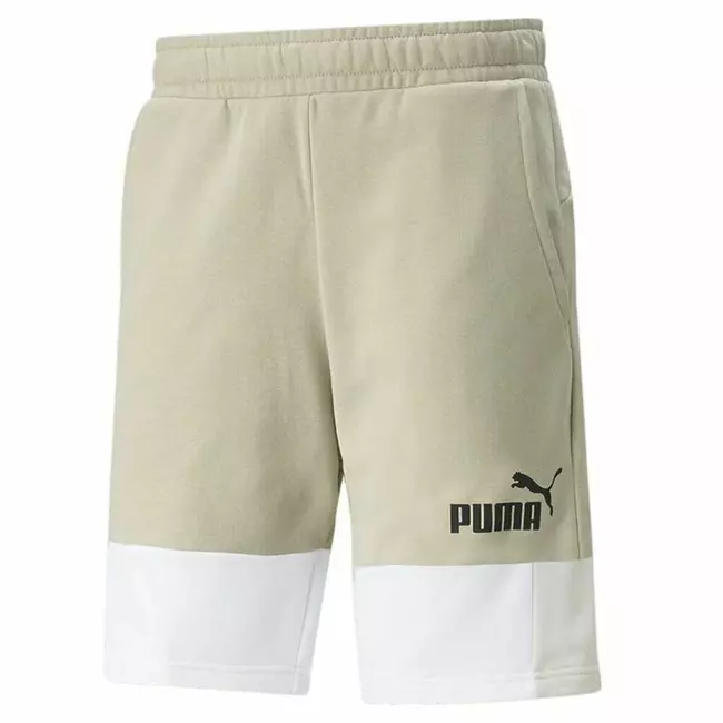 Pantallona të shkurtra sportive për meshkuj Puma Essential+ Block Men Beige, Madhësia: L
